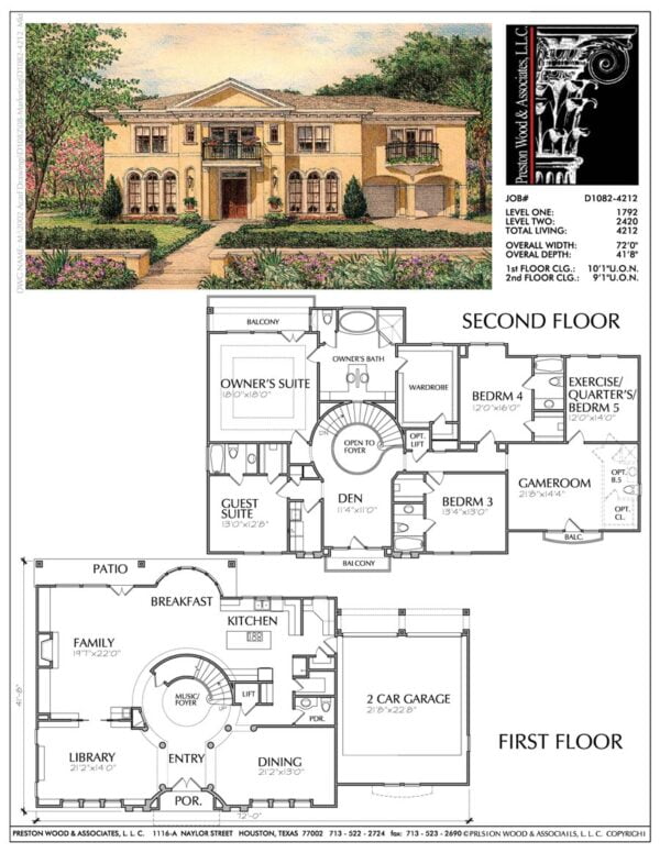 Two Story House Plan D1082