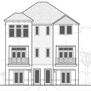 Duplex Townhouse Plan E0170 A1.1