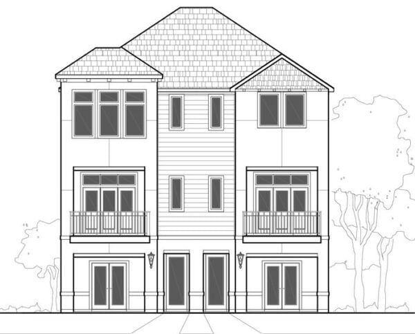 Duplex Townhouse Plan E0170 A1.1