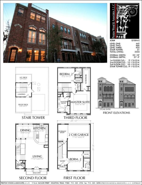 Townhouse Plan D7094 E