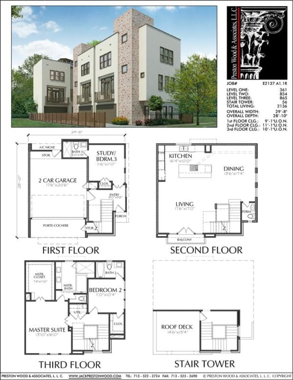 Townhouse Plan E2137 A1.1