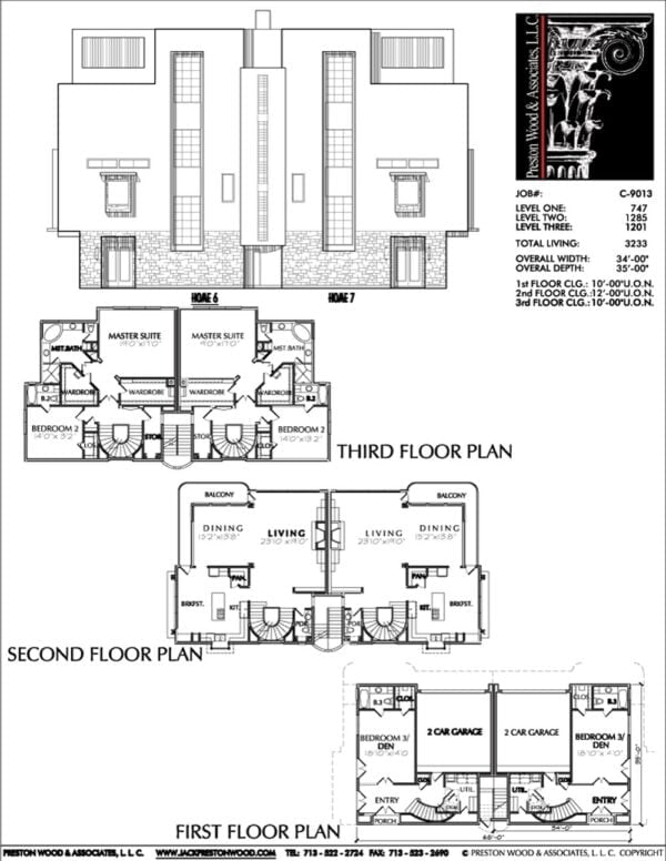 Duplex Townhouse Plan C9013 u6