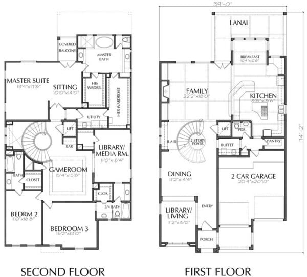 Two Story House Plan E0193