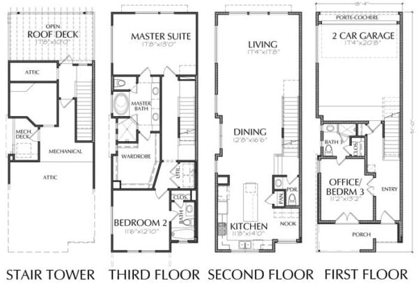 Townhouse Plan E1102 C2.1