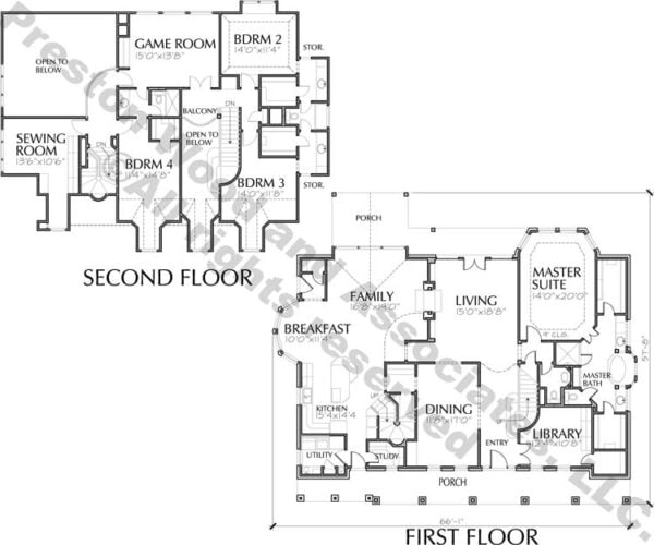 Traditional Style House Plan C4236