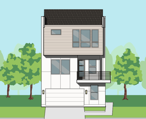 Three Story Townhome Plan F1084 B1.1R