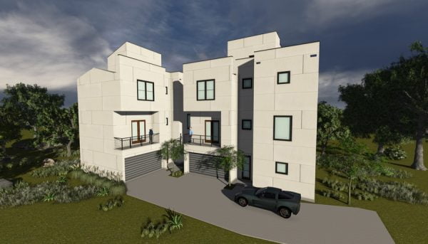 3 1/2 Story Townhome Plan E5008 A1.1R