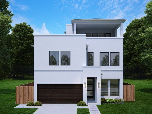 2 1/2 Story Urban Home Plan F1158