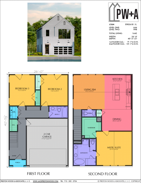 Two Story Small Home Plan E9026 B1.1