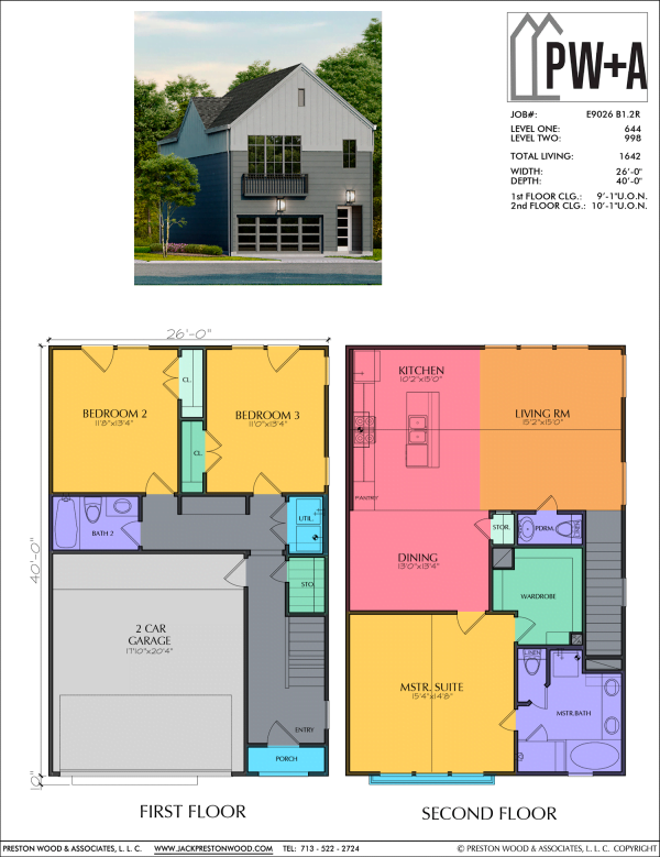 Two Story Small Home Plan E9026 B1.2