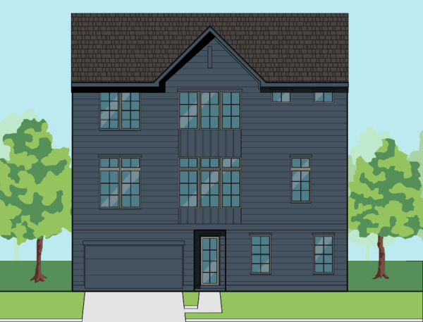 Three Story Townhome Plan E9167 A1.1