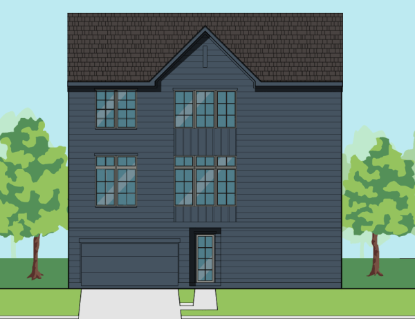 Three Story Townhome Plan E9167 A2.2