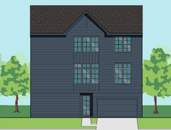 Three Story Townhome Plan E9167 A2.2