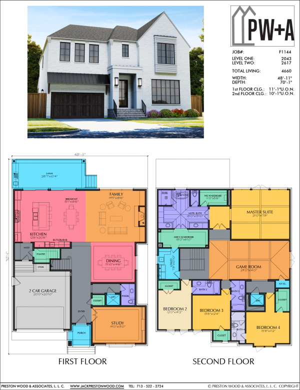 Two Story Urban Home Plan F1144