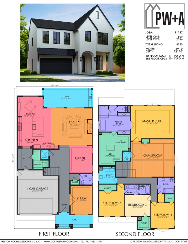 Two Story Urban Home Plan F1157