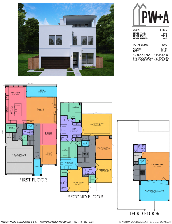 2 1/2 Story Urban Home Plan F1158