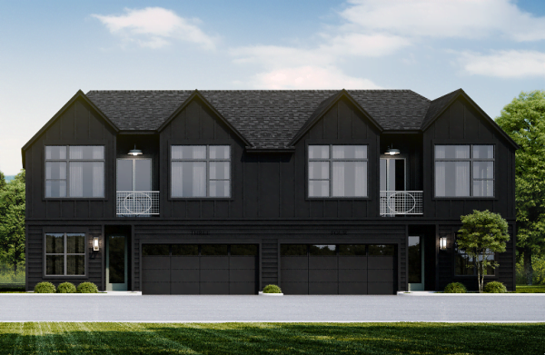 Two Story Small Home Plan E9180 A Duplex 1