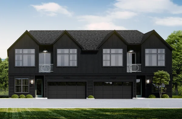 Two Story Small Home Plan E9180 A Duplex 1