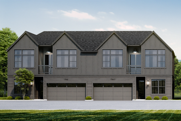 Two Story Small Home Plan E9180 A Duplex 2