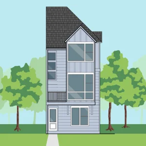 Three Story Townhome Plan E9180 B1.1R