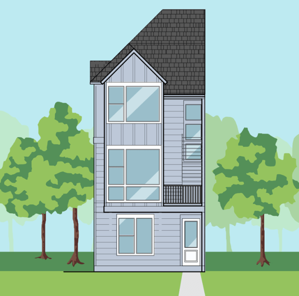 Three Story Townhome Plan E9180 B2.1