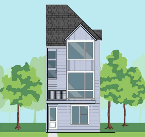 Three Story Townhome Plan E9180 B2.1