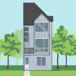 Three Story Townhome Plan E9180 B2.2R