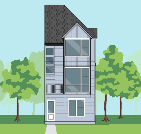Three Story Townhome Plan E9180 B2.2R