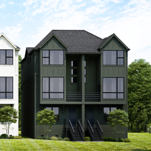 Three Story Townhome Plan E9180 B Duplex 1