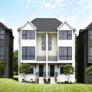 Three Story Townhome Plan E9180 B Duplex 2