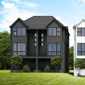Three Story Townhome Plan E9180 B Duplex 3