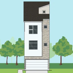 3 1/2 Story Townhome Plan E6034 A1.1