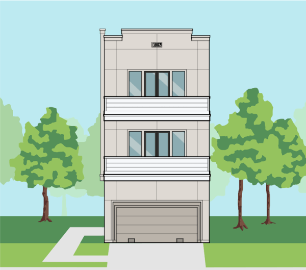 Three Story Townhome Plan E6053