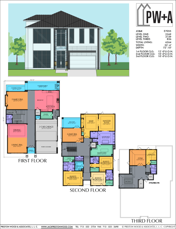 2 1/2 Story Urban Home Plan E7055