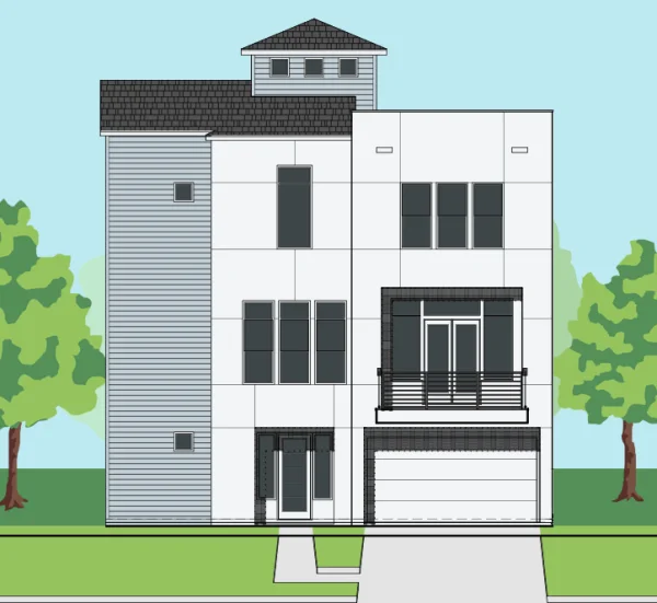 3 1/2 Story Townhome Plan E7083