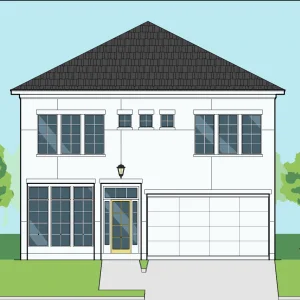 Two Story Urban Home Plan E7107
