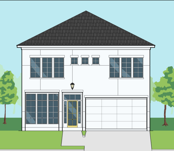 Two Story Urban Home Plan E7107