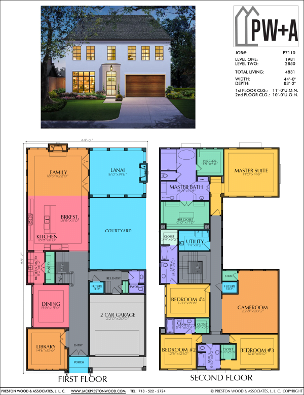 Two Story Urban Home Plan E7110