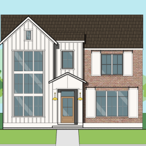 Two Story Urban Home Plan E8183