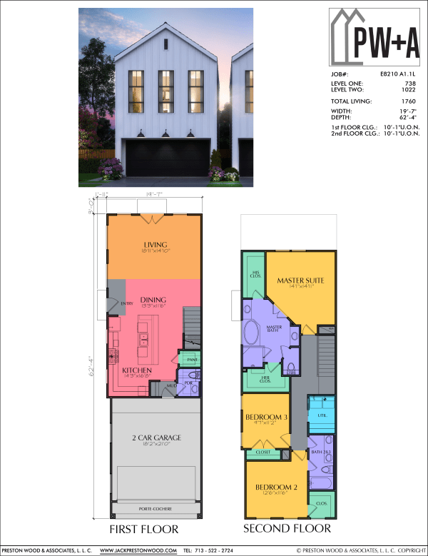 Two Story Small Home Plan E8210 A1.1