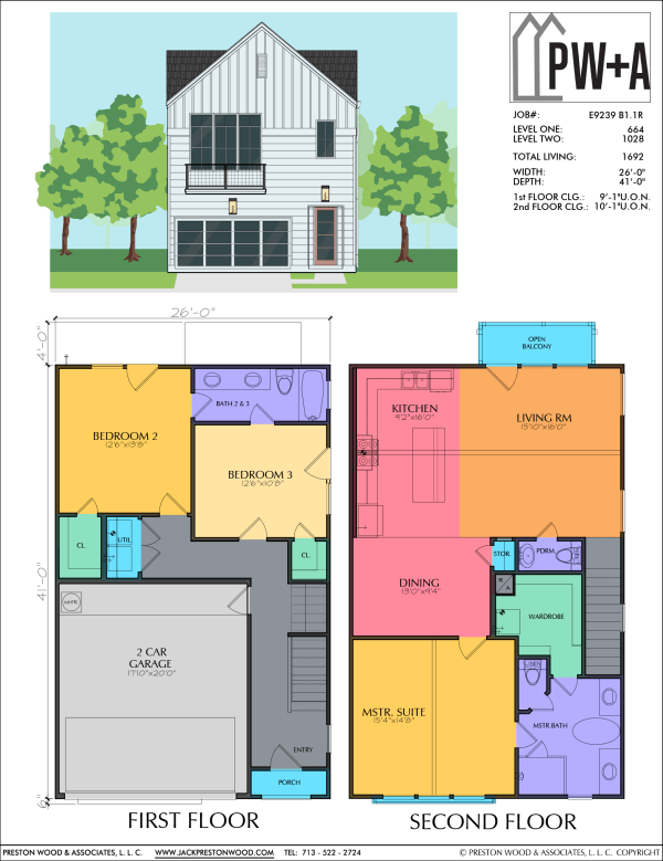 Two Story Small Home Plan E9239 B1.1R