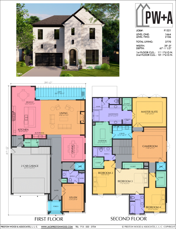 Two Story Urban Home Plan F1321