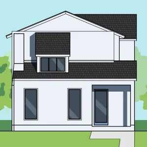 Two Story Urban Home Plan E7158