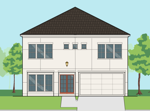 Two Story Urban Home Plan E7165