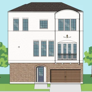 Three Story Townhome Plan E8003 A1.1