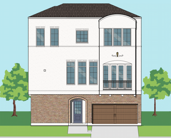 Three Story Townhome Plan E8003 A1.1