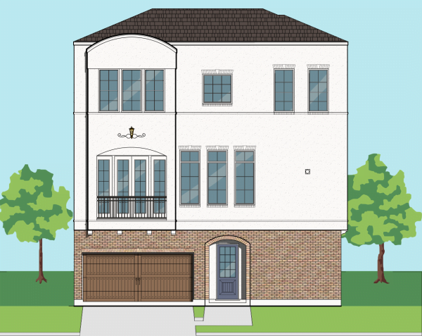 Three Story Townhome Plan E8003 A1.1