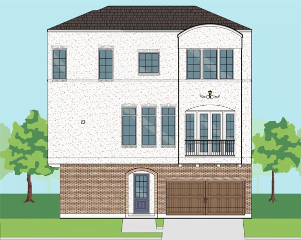 Three Story Townhome Plan E8003 A2.2