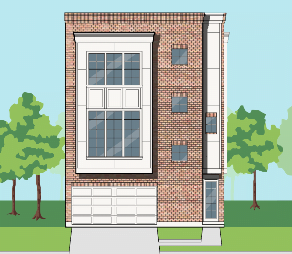 Three Story Townhome Plan E8027 A1.1
