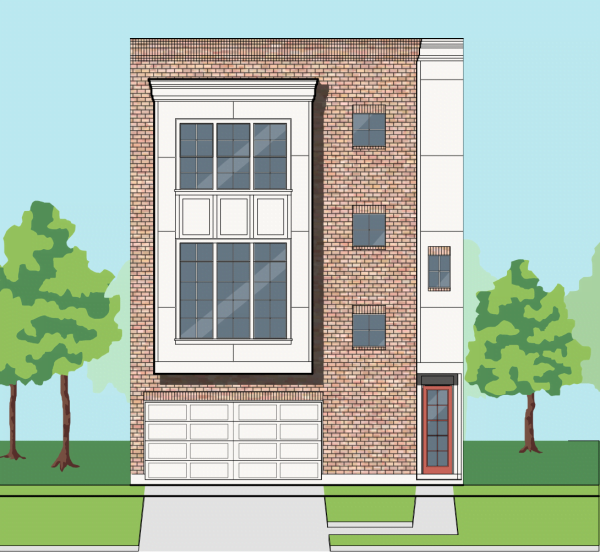 Three Story Townhome Plan E8027 A1.2